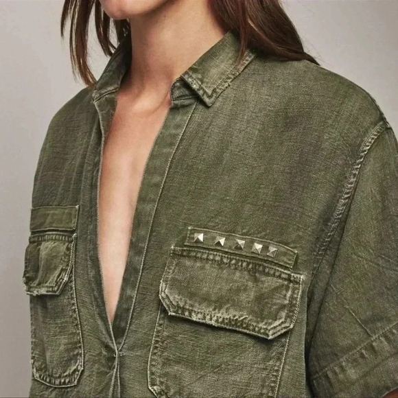 AG Anson Tencel And Linen Blend Top size xs - Picture 2 of 10